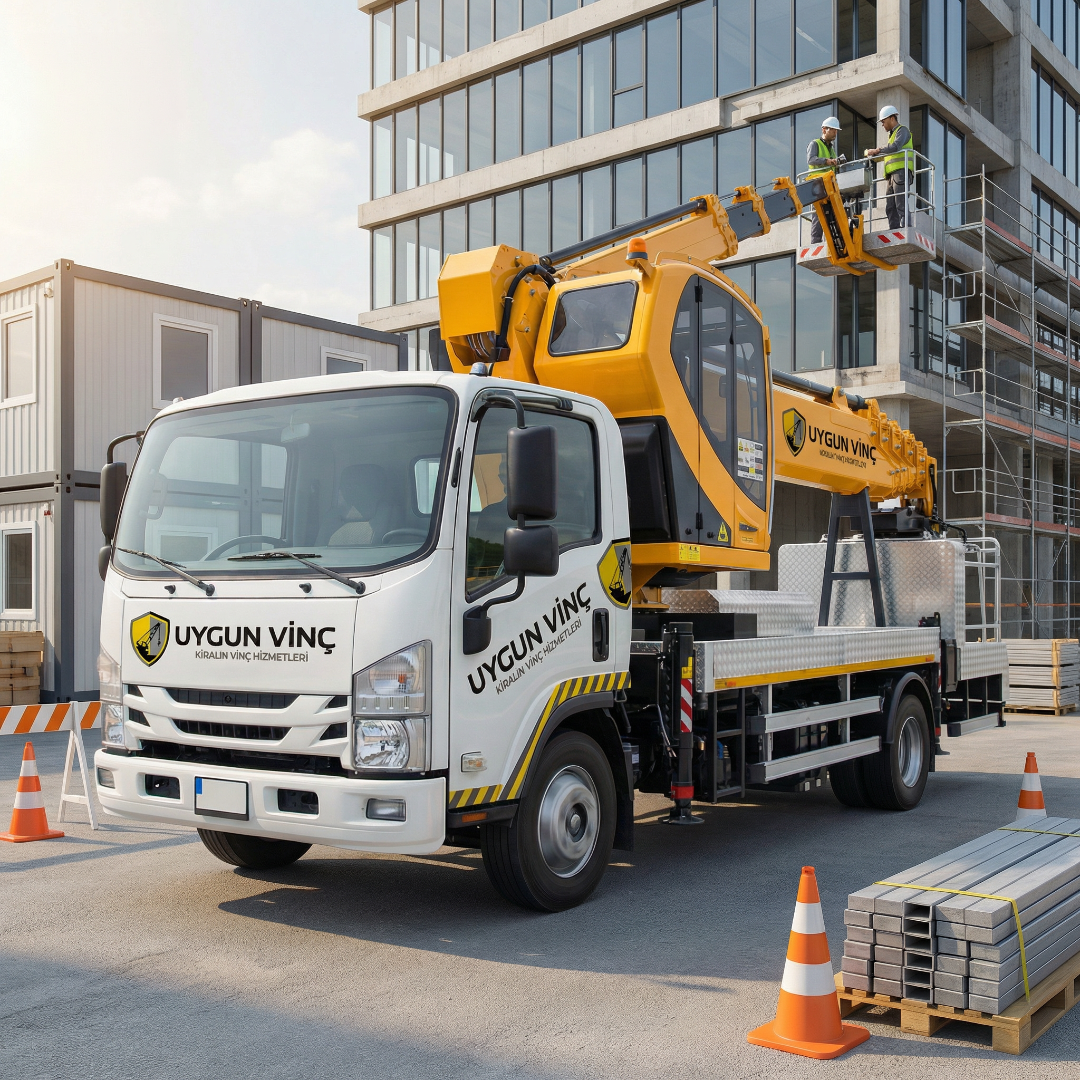 Dış Cephe Çalışmaları İçin Sepetli Vinç